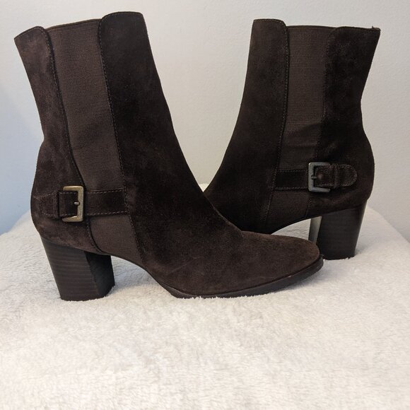 Cole Haan Callan Brown Suede Ankle Boot 8.5B - Picture 1 of 6